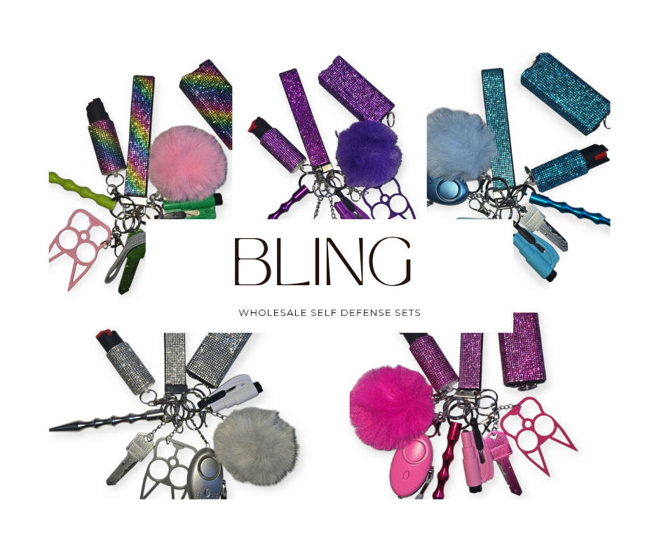 Wholesale BLING self defense keychain sets