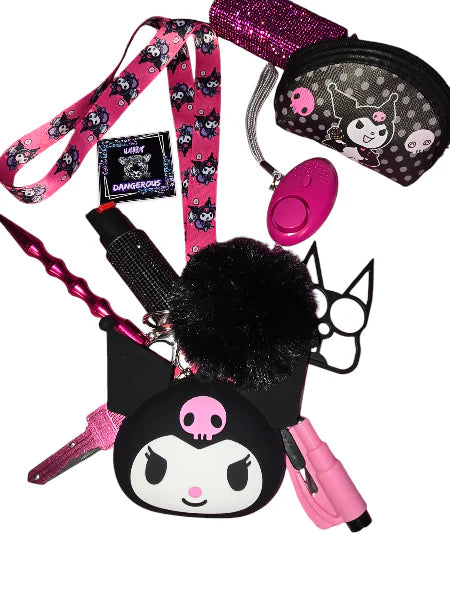 kuromi pink & black custom