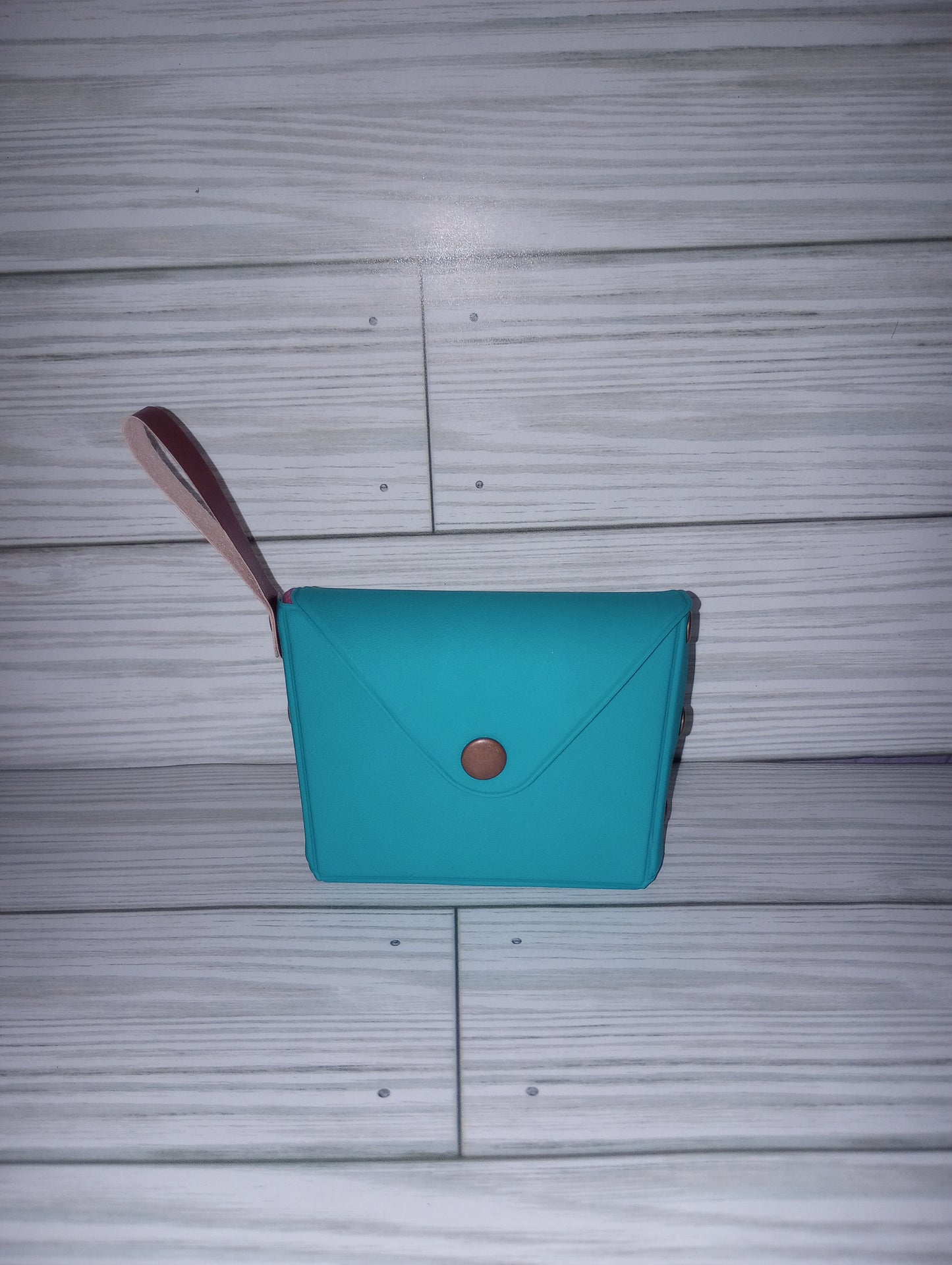 Turquoise mini bag coin purse keychain