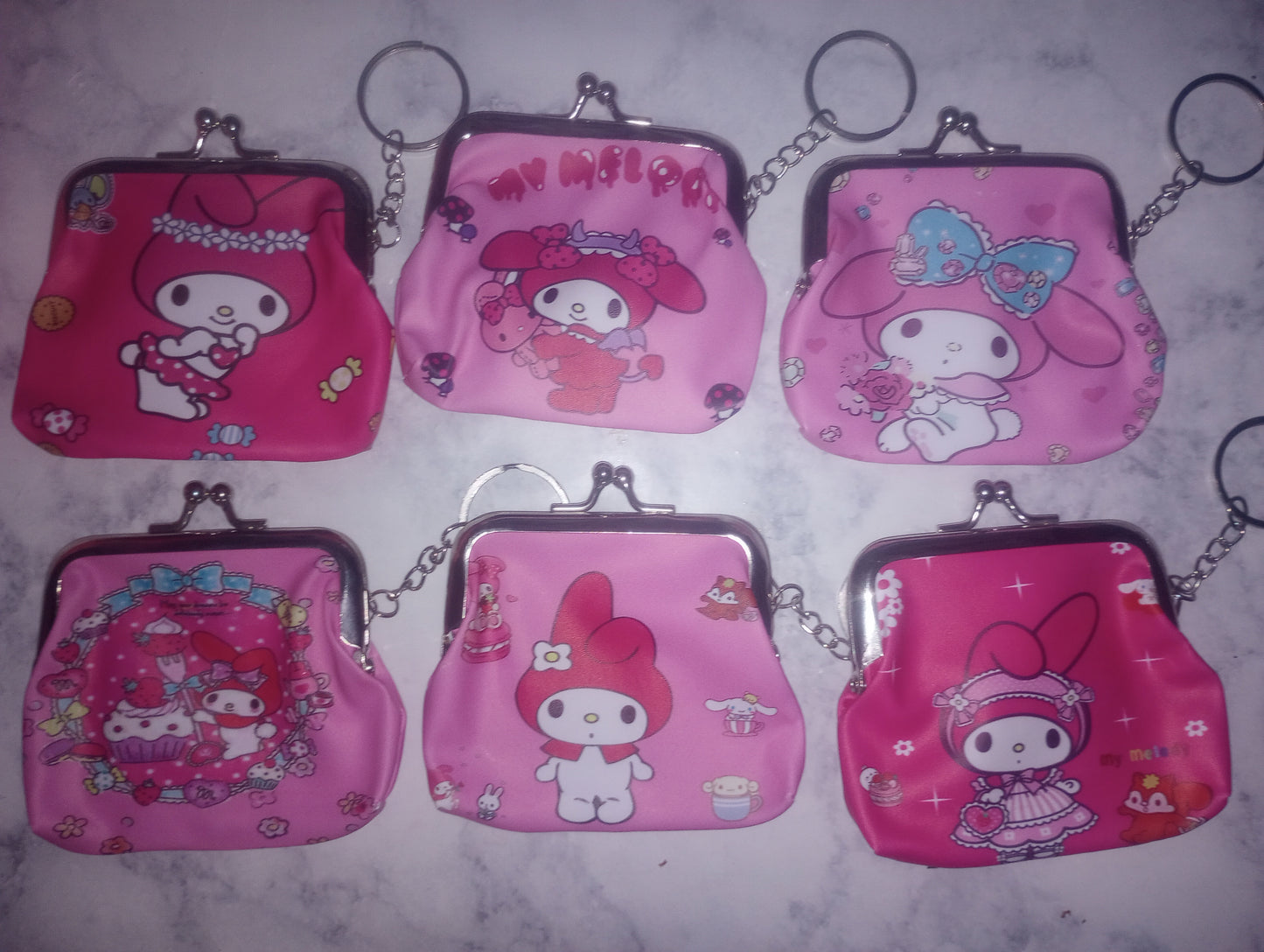 my melody coin purse keychain