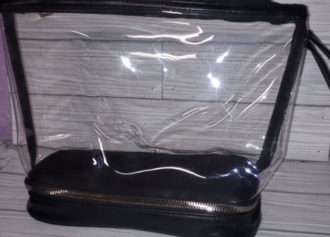 Clear makeup bag with brush storage Bag