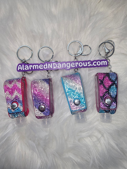 Bling sanitizer keychain