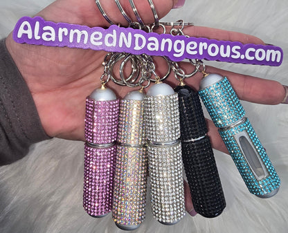 Refillable rhinestone perfume bottles