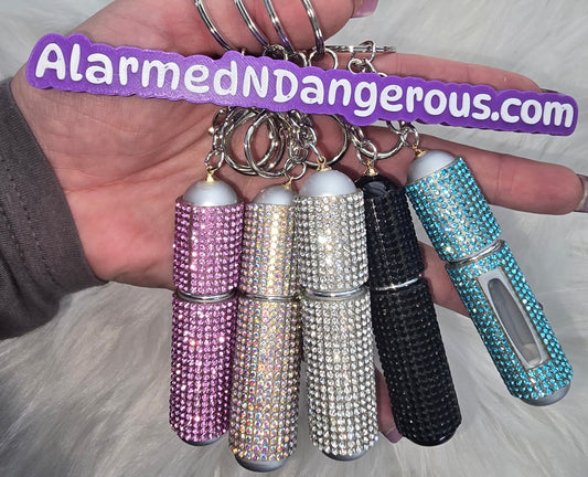 Refillable rhinestone perfume bottles