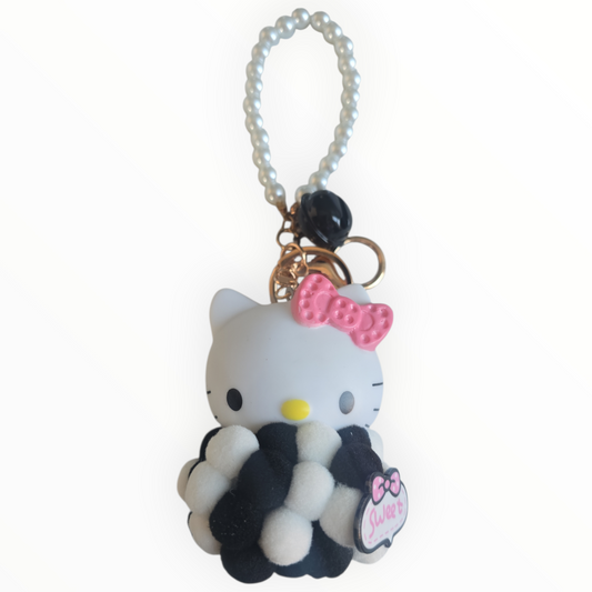 HK pom pom keychain